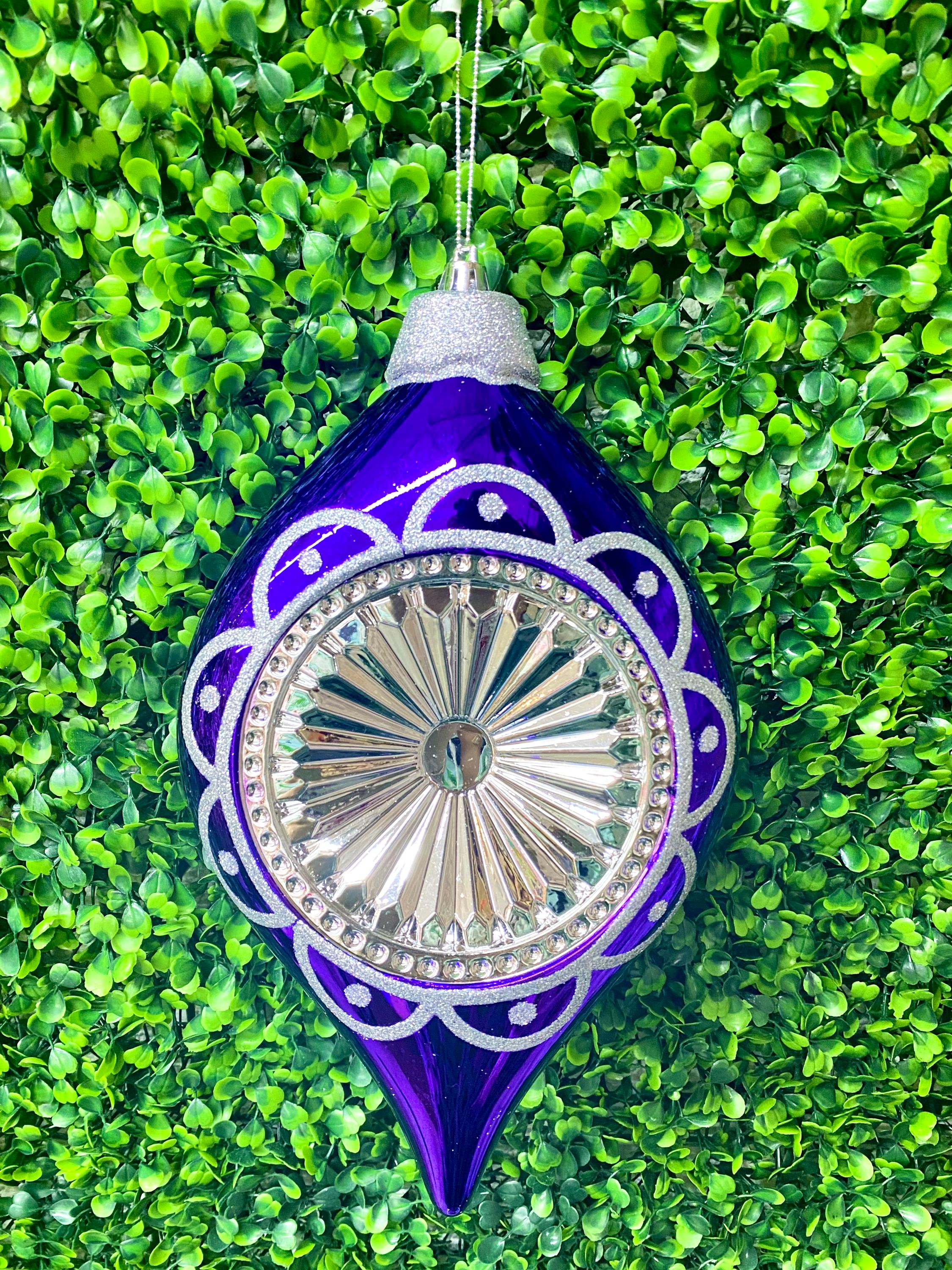 Purple - Retro Concave Shuttle Ornament - 10.5 inches