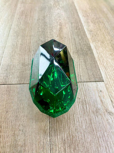 Emerald Acrylic Gem ~ 5” - Rectangle/oval