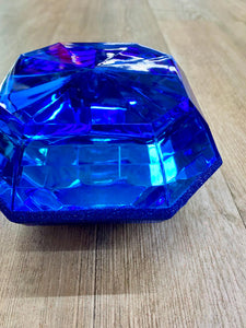 Blue Sapphire Acrylic Gem - Square Cut Jewel Ornament ~ 6”