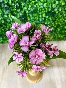 Purple Dianthus Spray - 12.5 inch