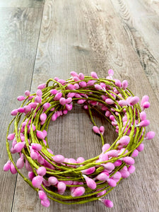 Pink Berry Spring Wrap Garland ~ 28 feet