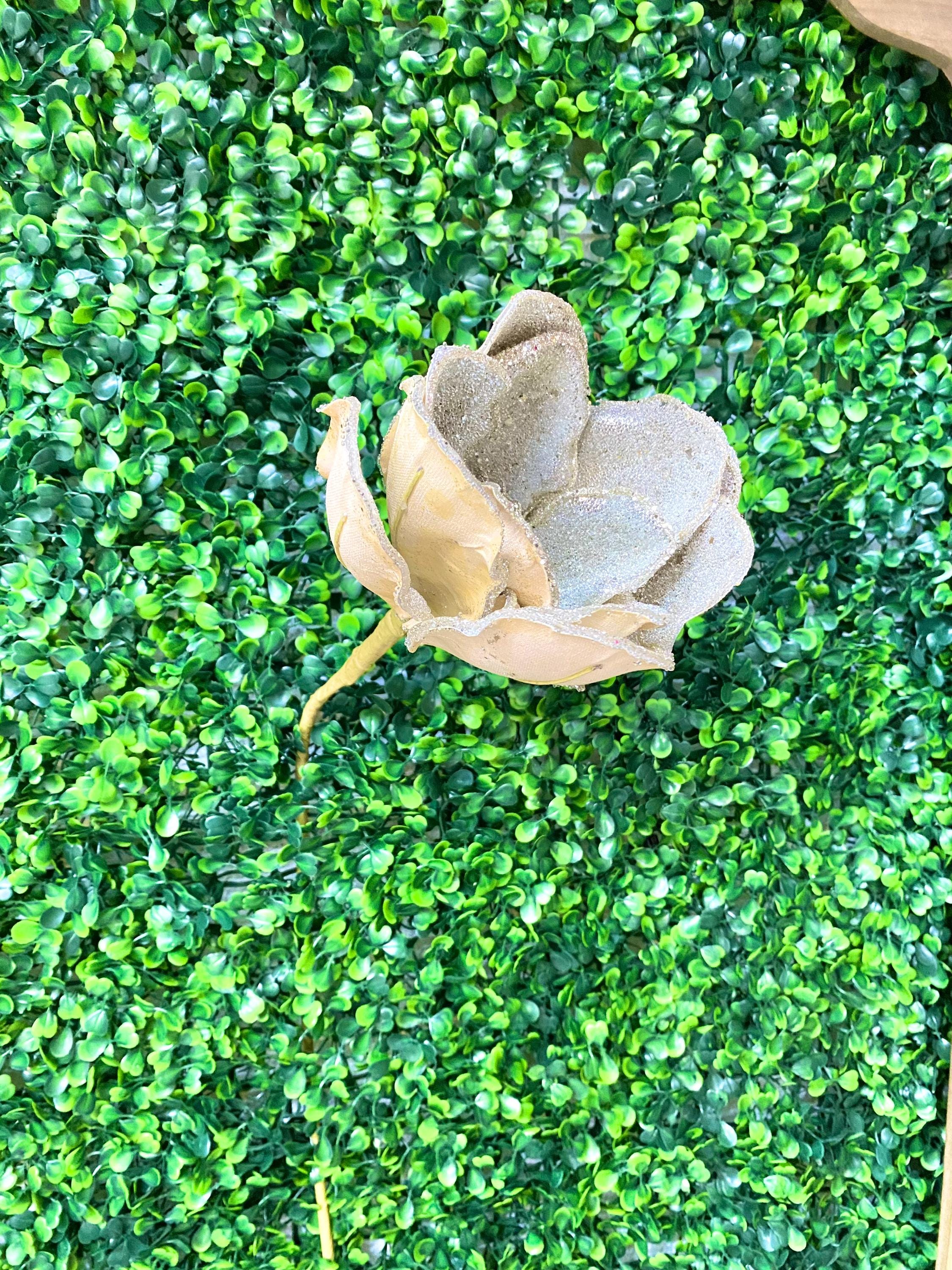 Micro Beaded Champagne Gold Magnolia Stem - 24inch