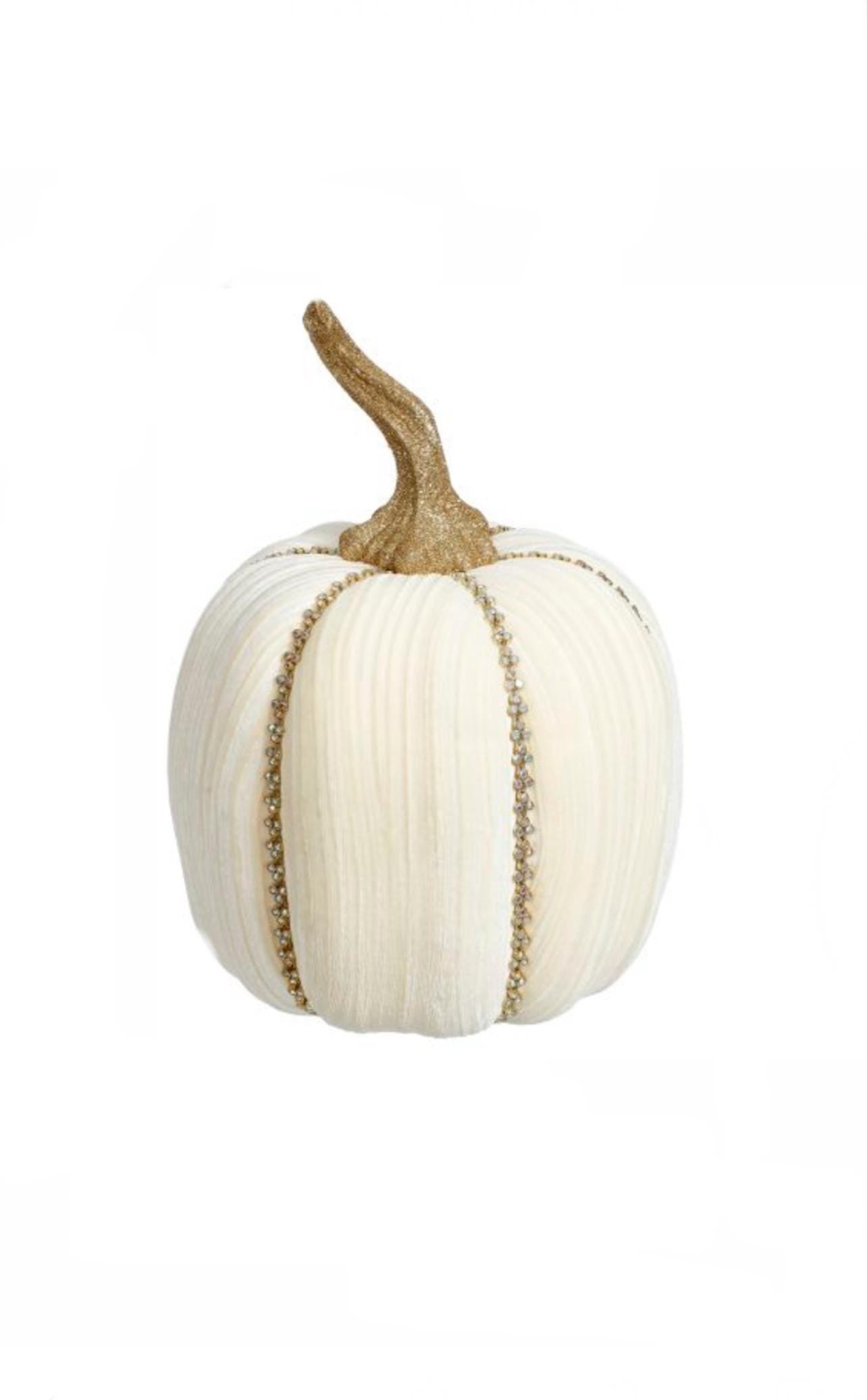 Mark Roberts Pink Glitter Lace & Maroon Swirl Velvet Pumpkin with Diamonds 7 inch - TALL