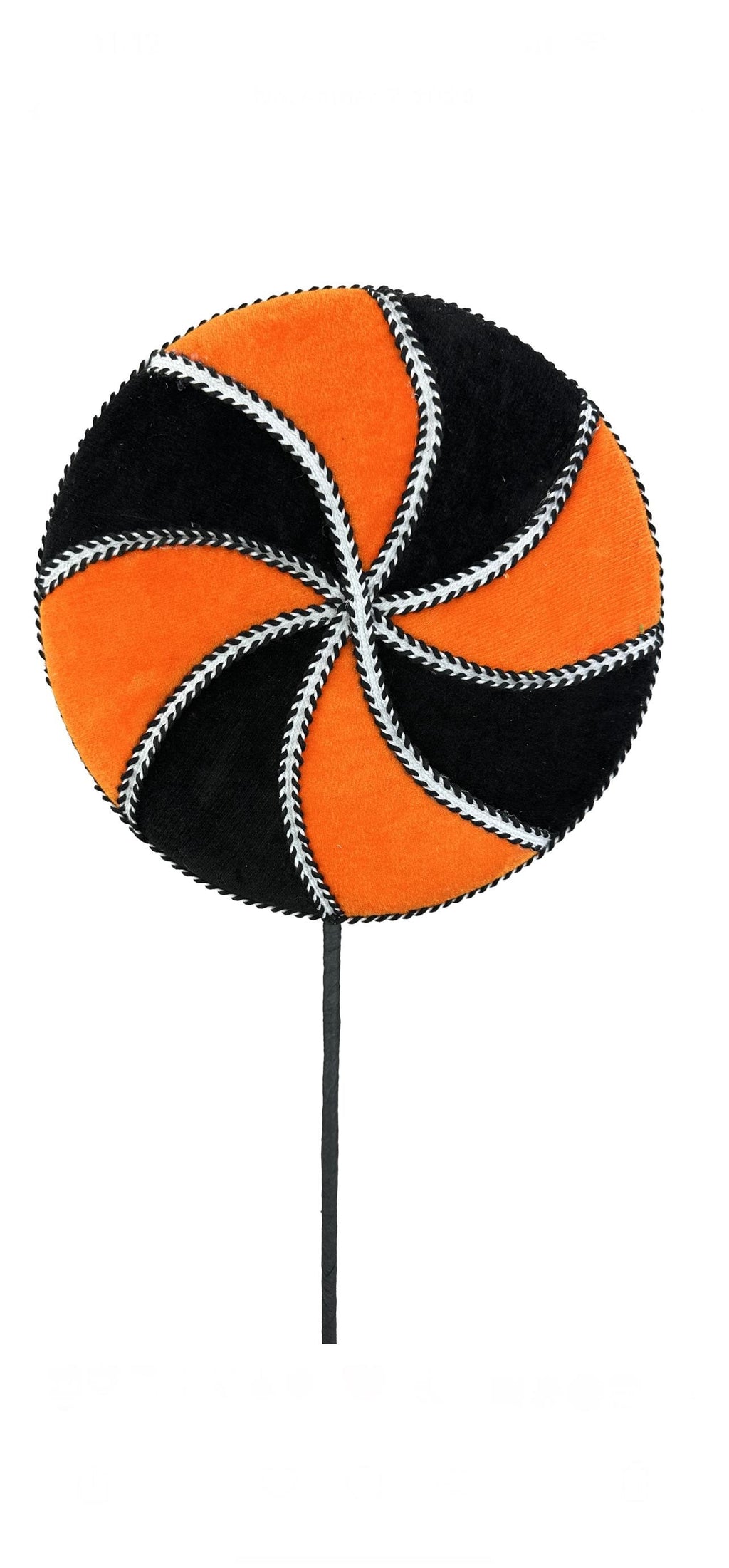 Orange and Black Halloween Lollipop Attachment Spray - 29 inch