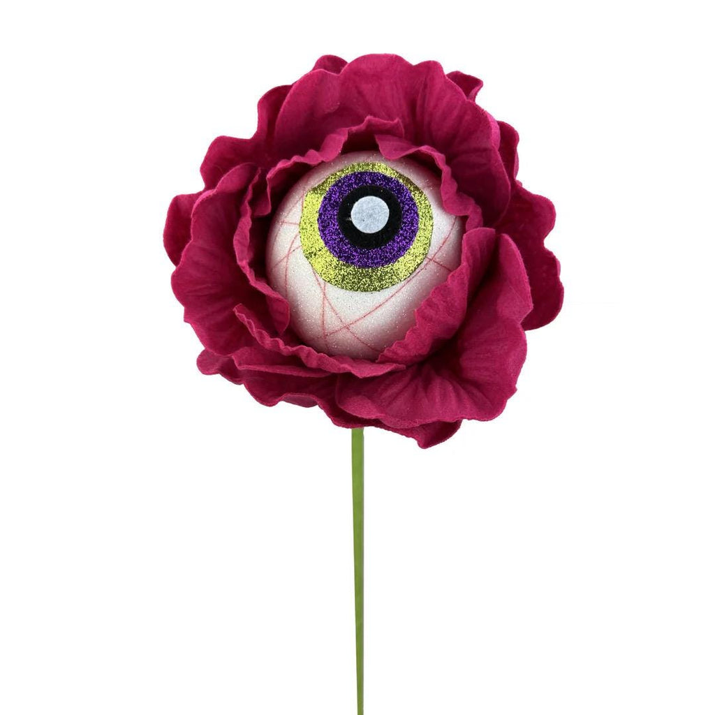Hot Pink Eyeball Flower Pick - 21 in x 6in