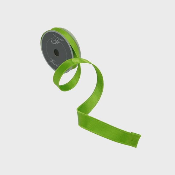 1 Inch Lime Satin Wired Farrisilk Ribbon
