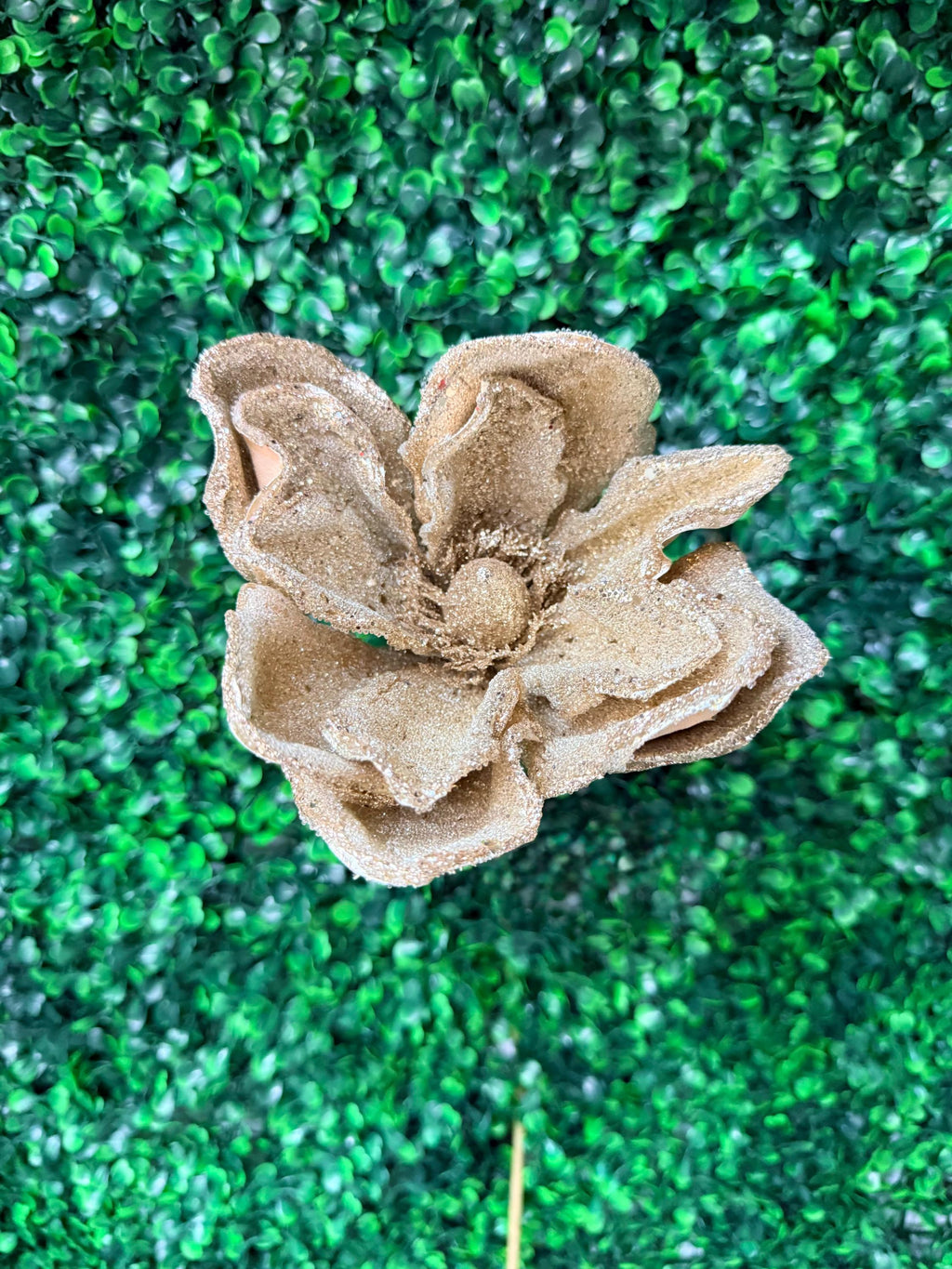 Micro Beaded Gold Magnolia Stem - 24inch