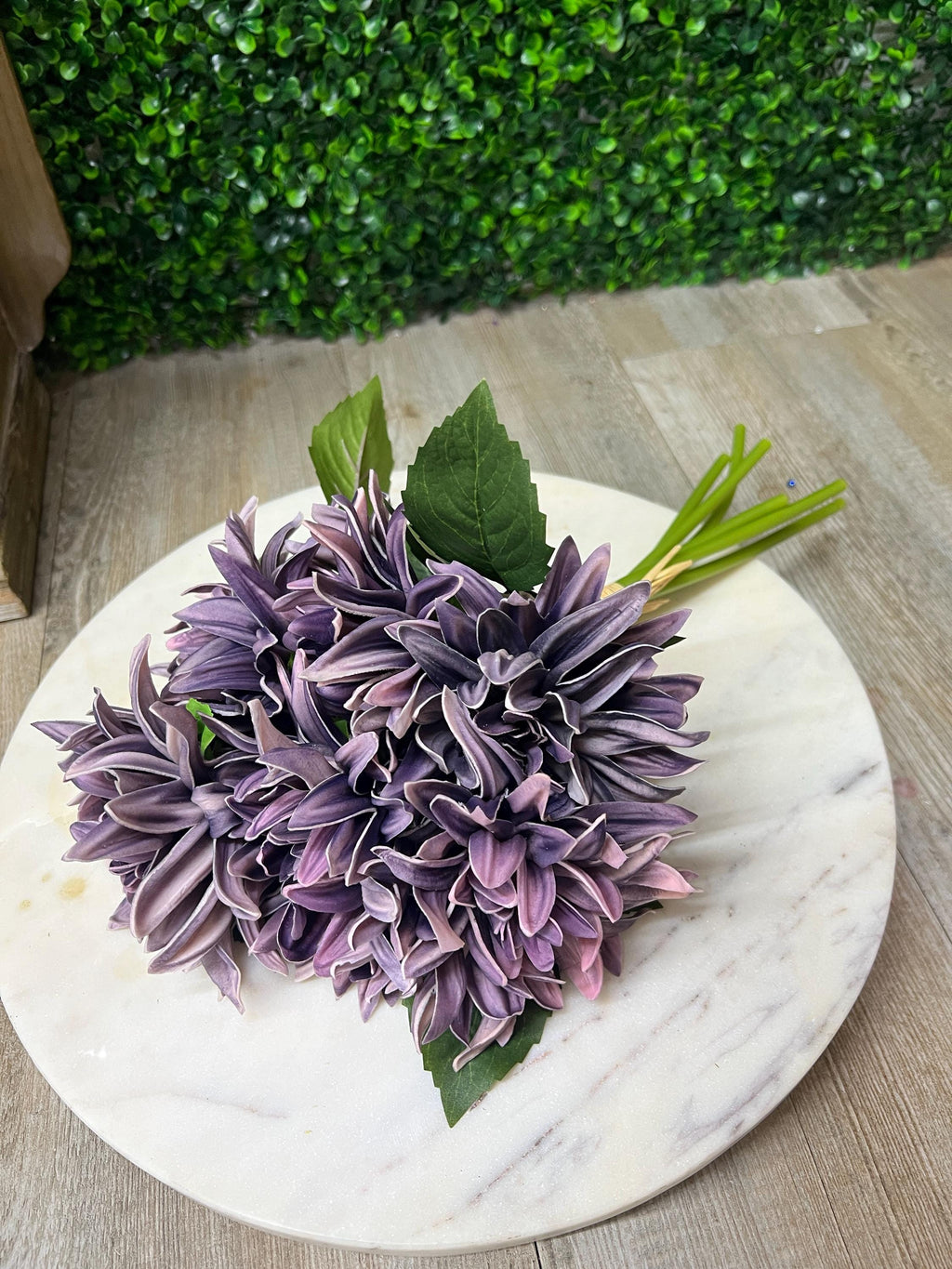 Purple Real Touch Dahlia Bundle ~ 6 stems ~ 12 Inch