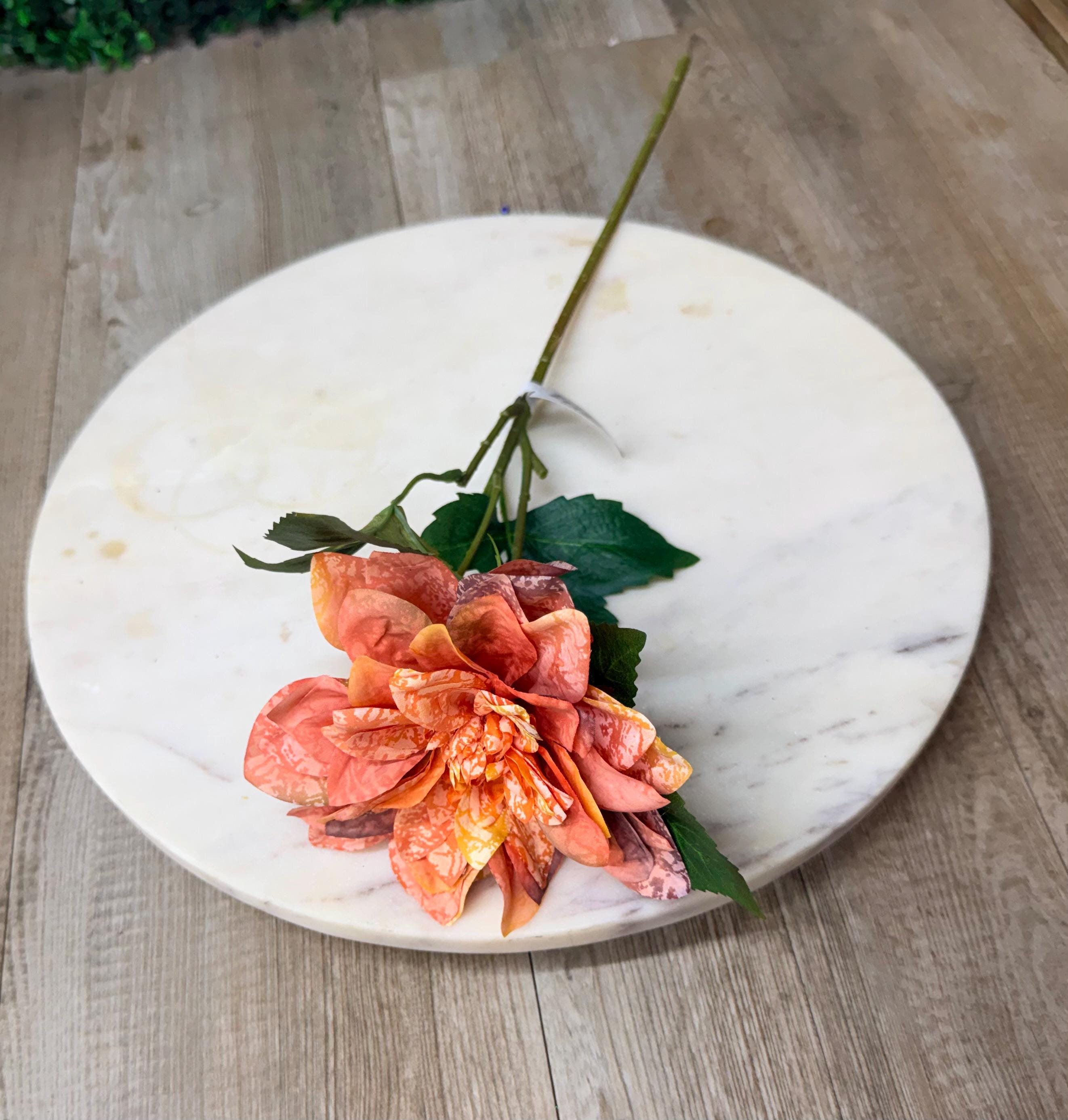 Orange Real Touch Fall Dahlia Stem - 16 inch