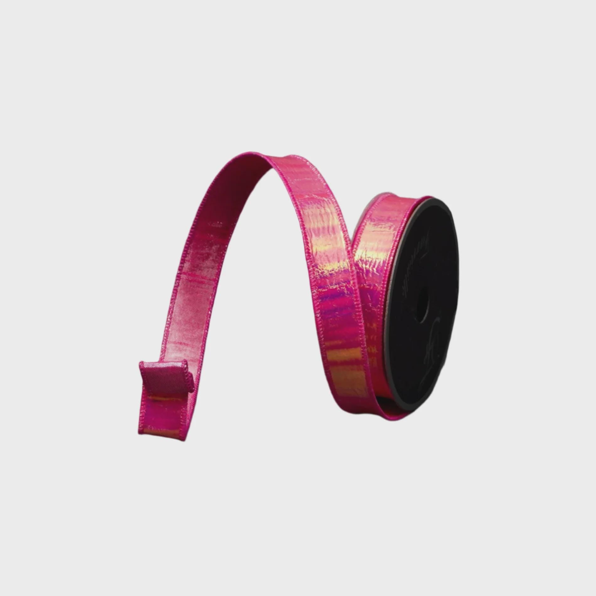 1 Inch Bubblegum Pink Farrisilk Electric Ribbon ~ 10 Yards ~ Wired