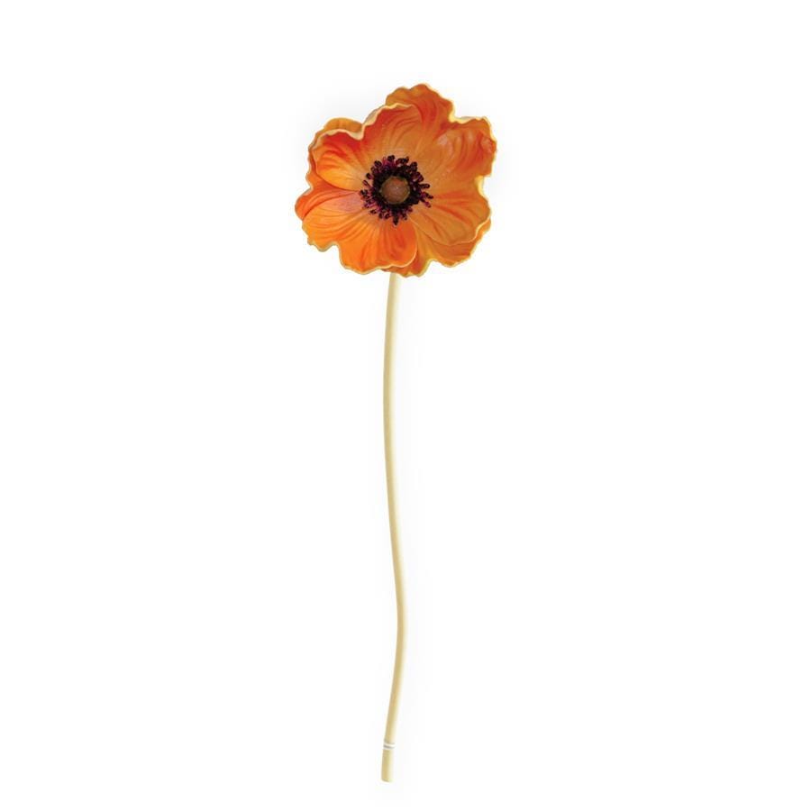 Orange Real Touch Mini Poppy Stem - 11 inch
