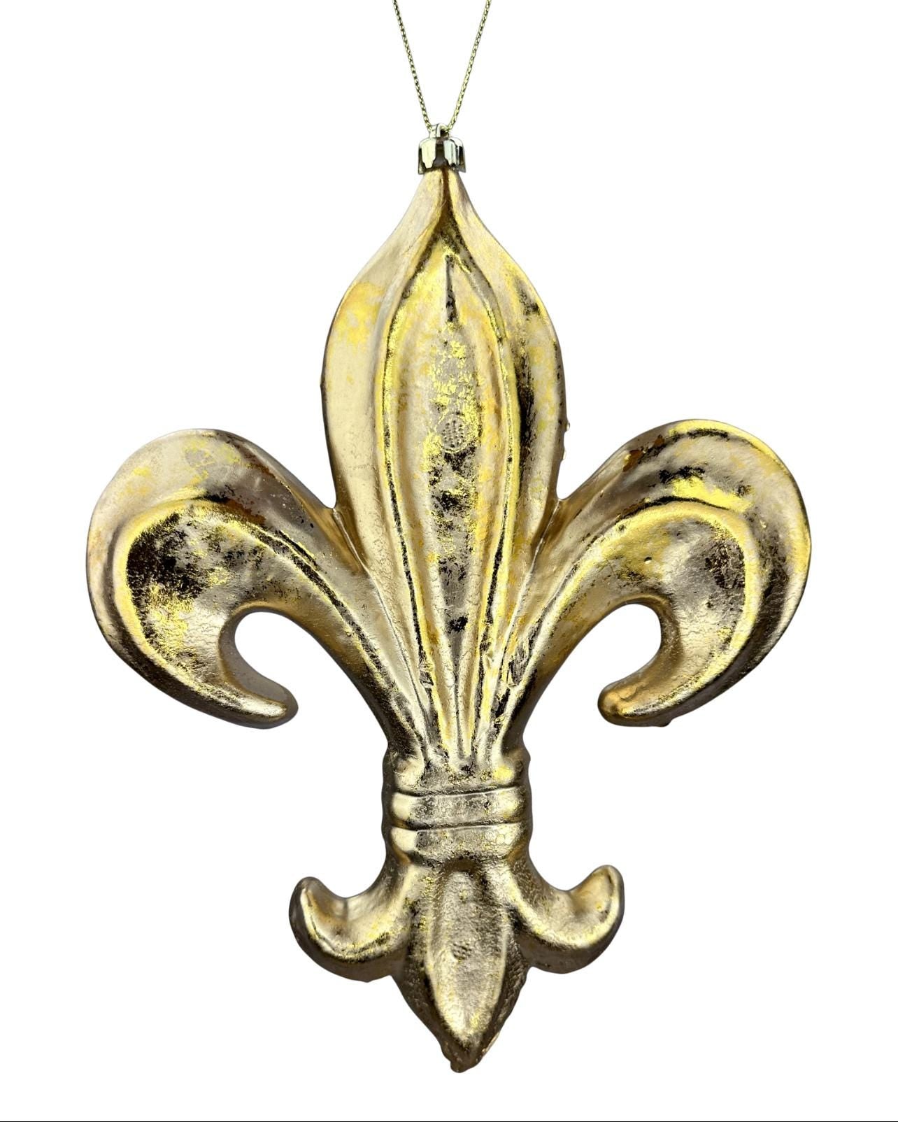 Gold Fleur De Lis Ornament -9in H x 7.5 in W