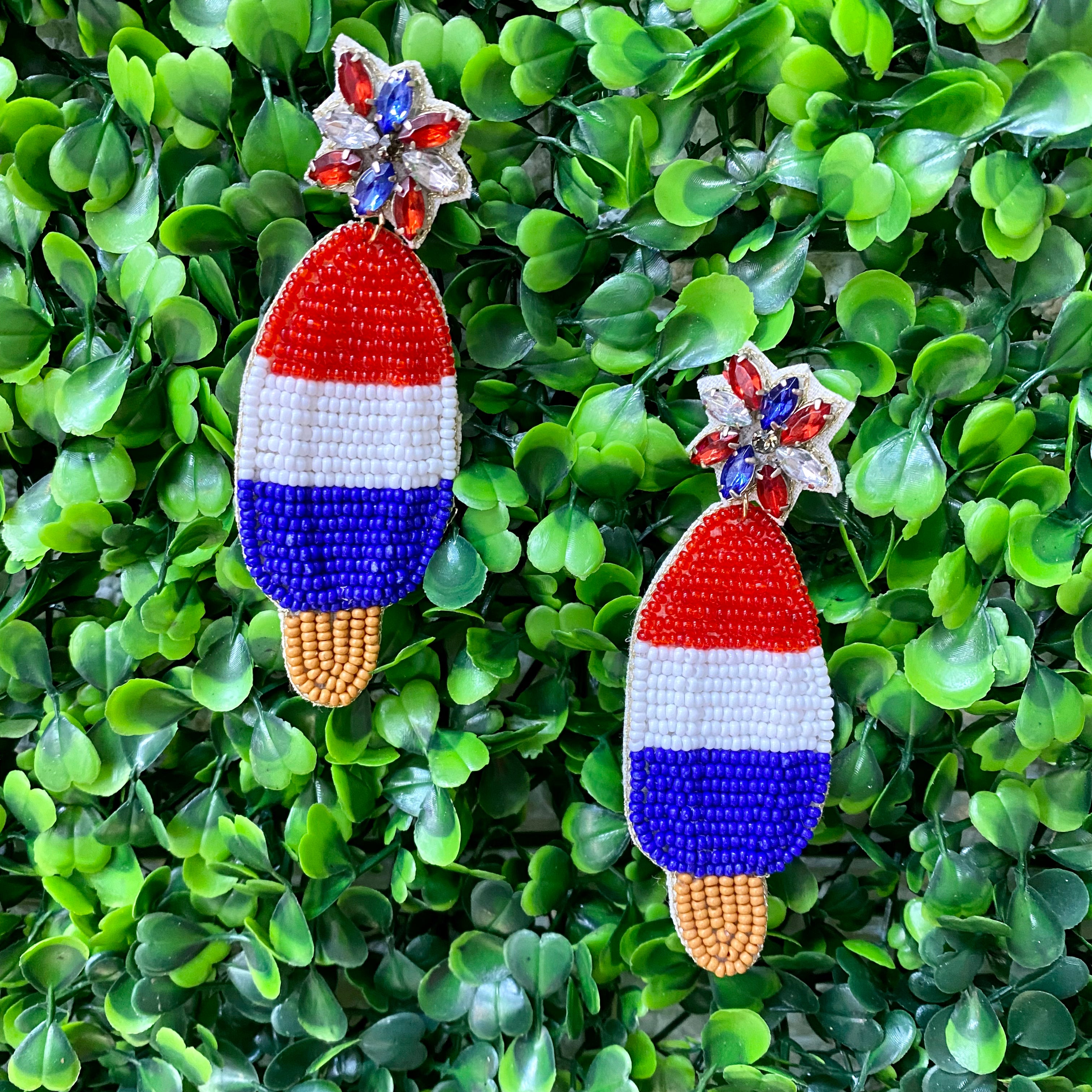 Stars & Stripes Popsicle Earrings