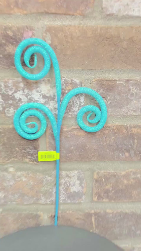 Light Blue Glitter Curly Pick - 18 inch