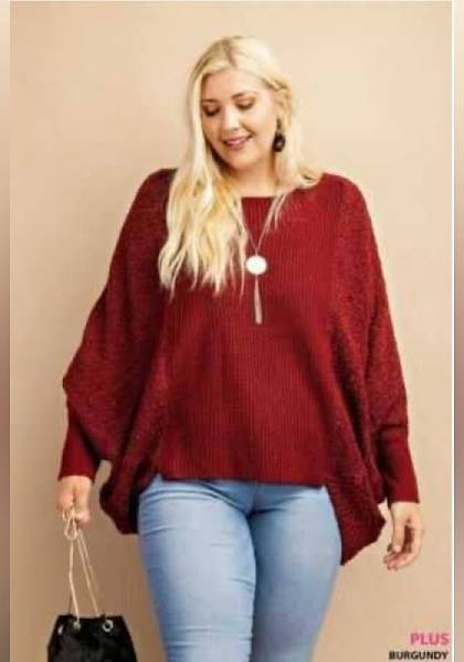Falling For You Burgundy Sweater