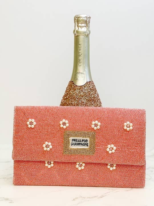 Press for Champagne - Beaded Convertible Crossbody Bag