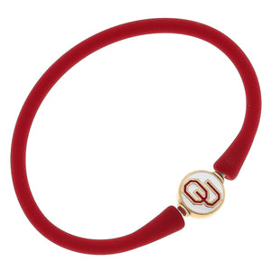 Oklahoma Bracelet in Crimson & White
