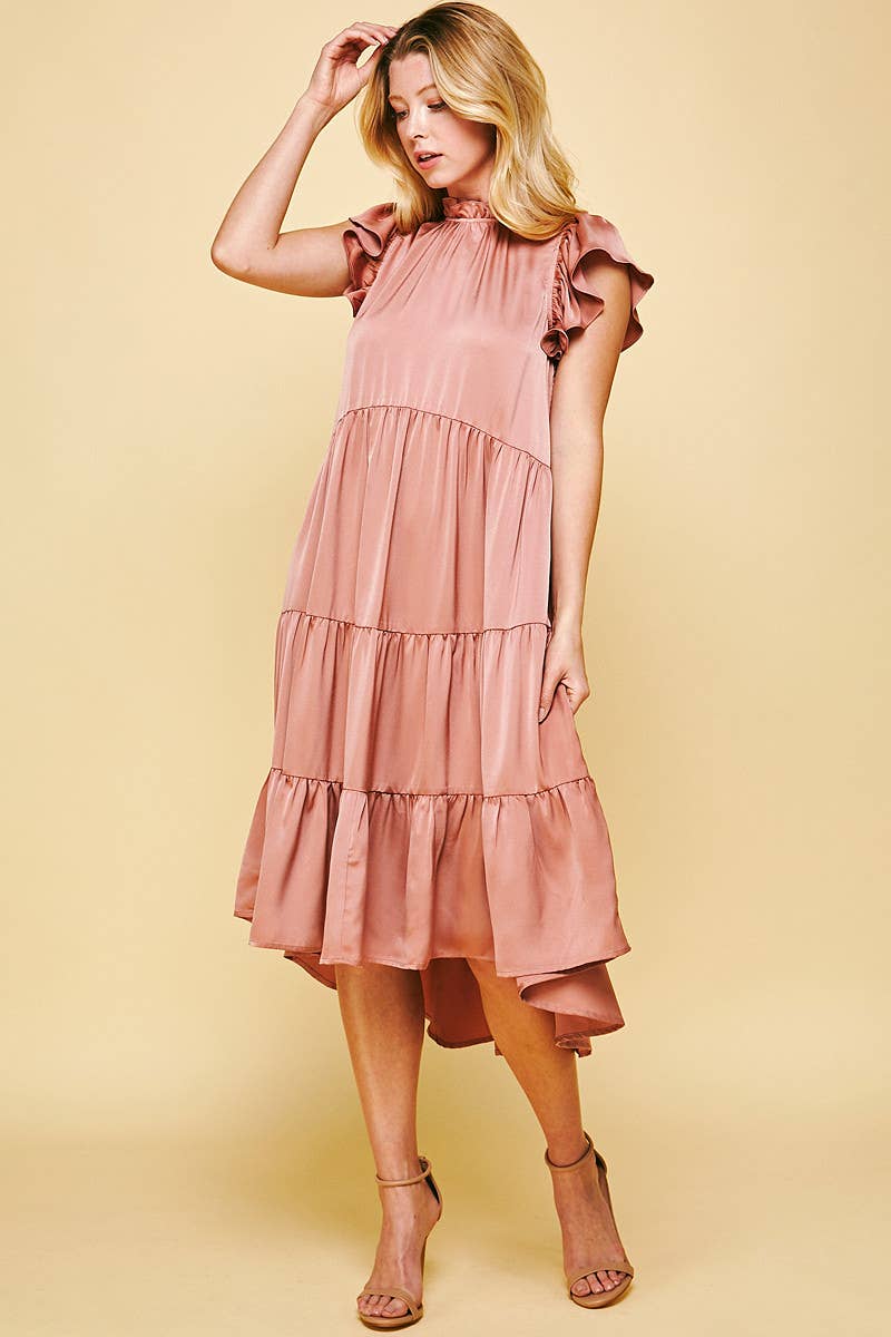 Swing Into Fall Mauve Midi Dress