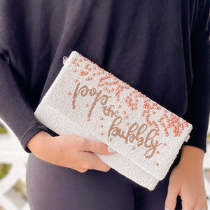 Pop The Bubbly Beaded Convertible Crossbody Bag