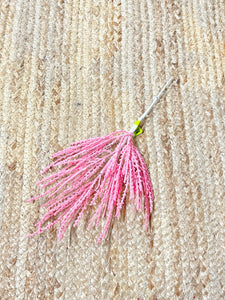 Pink Flocked Pine Pick ~ 18”