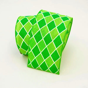 4” Green Bright Diamonds ~ 10 yards ~ Wired