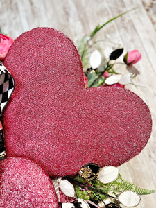 XL Valentines Day Hearts Swag, Valentines Day Gift, Galentines Day, Valentines Day decorations, Heart Door Hanger