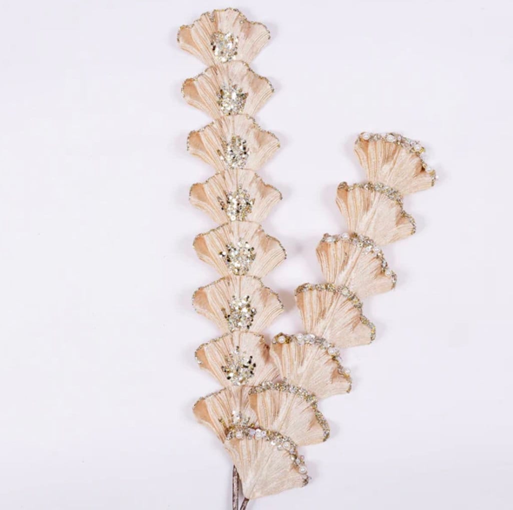 Champagne Victorian Fan - 26 inch