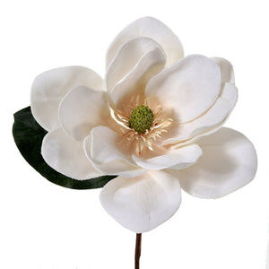 White Deluxe Large Velvet Magnolia Pick - 12 inch