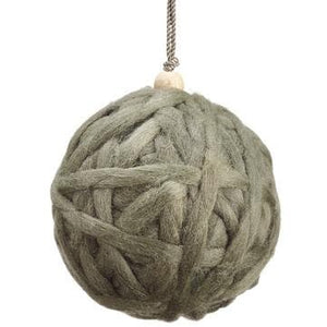 Green Yarn Ball Ornament - 4 inches