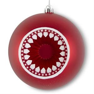 Red and White Ornament for Christmas Tree, XL Christmas Tree Ornament, Red and White Christmas Tree Ornament, 8 Inch Chr Tree Ornament