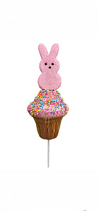 Pink Bunny Cupcake Pick ~ 21 Inch