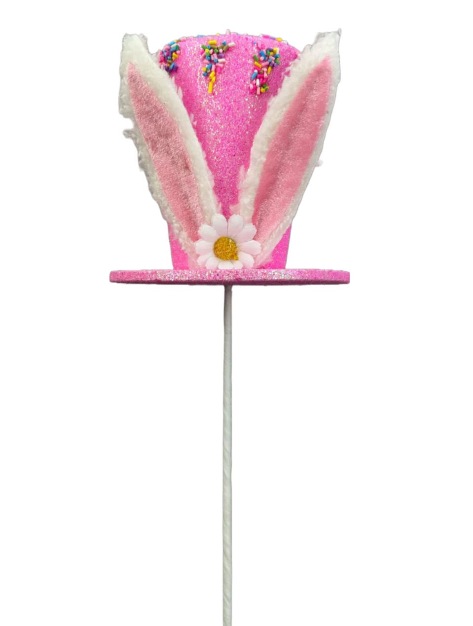 Pink Easter Bunny Hat Pick ~ 17 Inch
