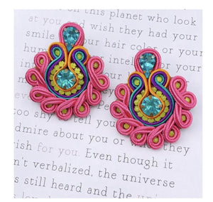 Can't Resist Earrings~ Pink & Turquoise